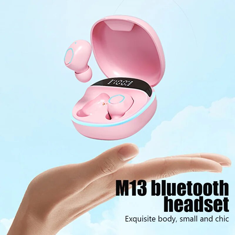 NEW M13 TWS Wireless Earbud Bluetooth 5.2 Earphone In Ear HiFi Stereo Earphone With Mic Waterproof Earplugs Bass Music Headset